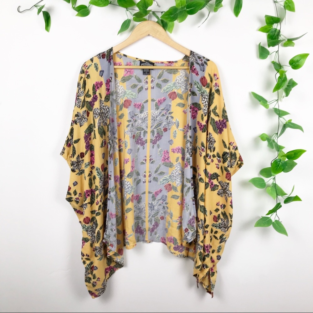 Angie | Gypsy Rose Kimono Coverup | Mustard